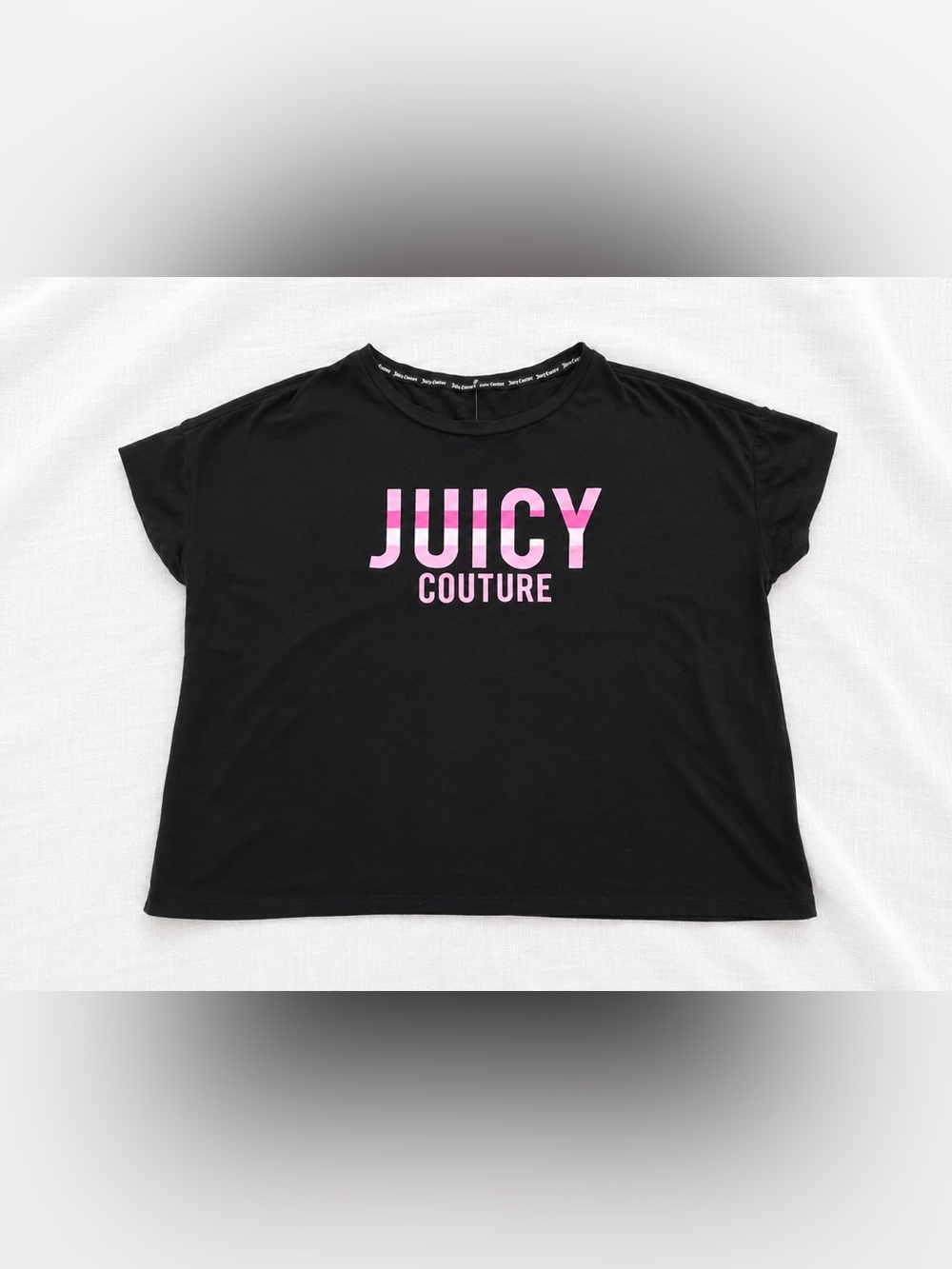 Juicy Couture Black Tank Top with Contrast Stitching